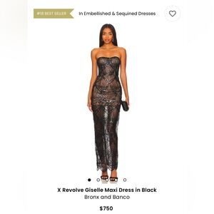 Bronx and Banco Giselle Maxi dress in black